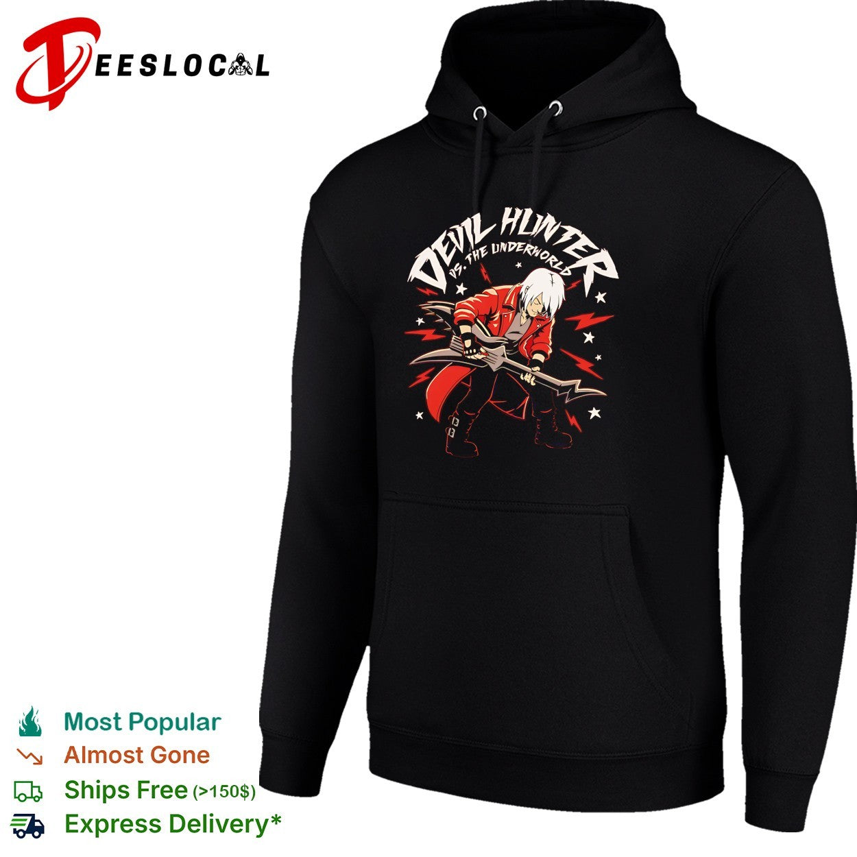 Devil Hunter Music Guitar Dante from Devil May Cry in the style of Scott Pilgrim vs The World shirt