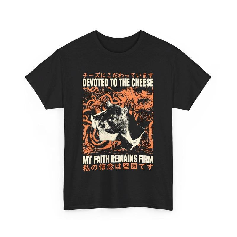 Devoted to the Cheese Vintage Rat T-Shirt Hoodie, Sweatshirt | TeeBloomCo.com