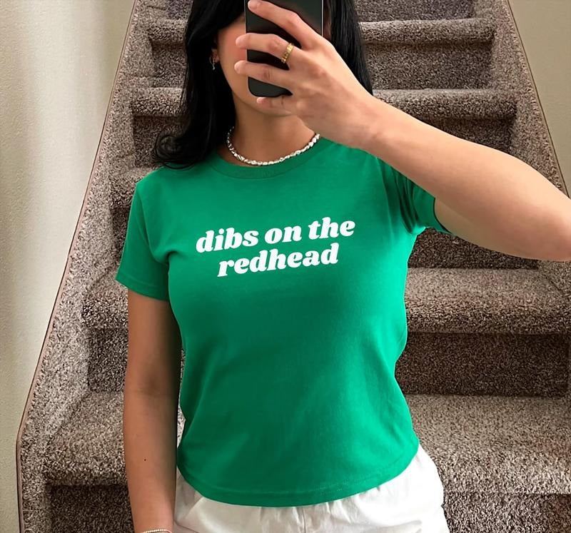Dibs On The Redhead Baby Tee, Funny St Patrick's Day Shirt, Shamrock Lucky Baby Tee, Irish Baby Tee, St Patrick's Day...