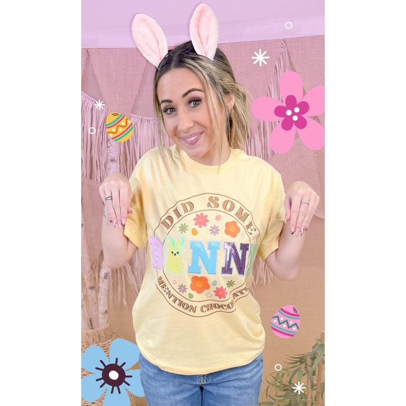 Did Some Bunny Mention Chocolate Easter Graphic T-Shirt Hoodie, Sweatshirt | TeeBloomCo.com
