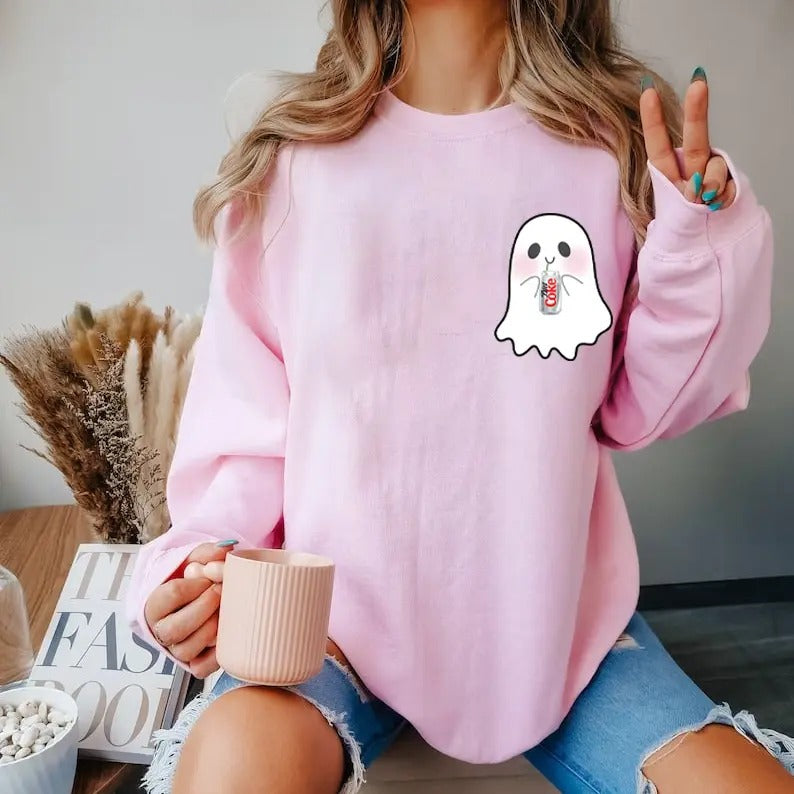 Diet Coke Ghost Sweatshirt, Halloween Diet Coke Sweatshirt, Funny Skeleton Diet Coke Sweatshirt, Diet Coke Shirt, Diet...