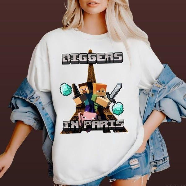 Diggers In Paris T-shirt Hiphop Style Recycled Cotton Graphic Cool Gift For Him Hoodie, Sweatshirt | TeeBloomCo.com