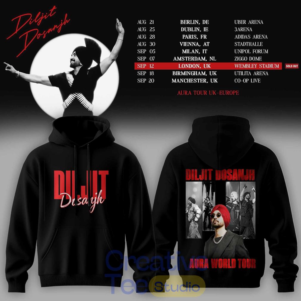 Diljit Dosanjh Aura World Tour ’26 – Europe & UK Edition Special Edition Tee Hoodie