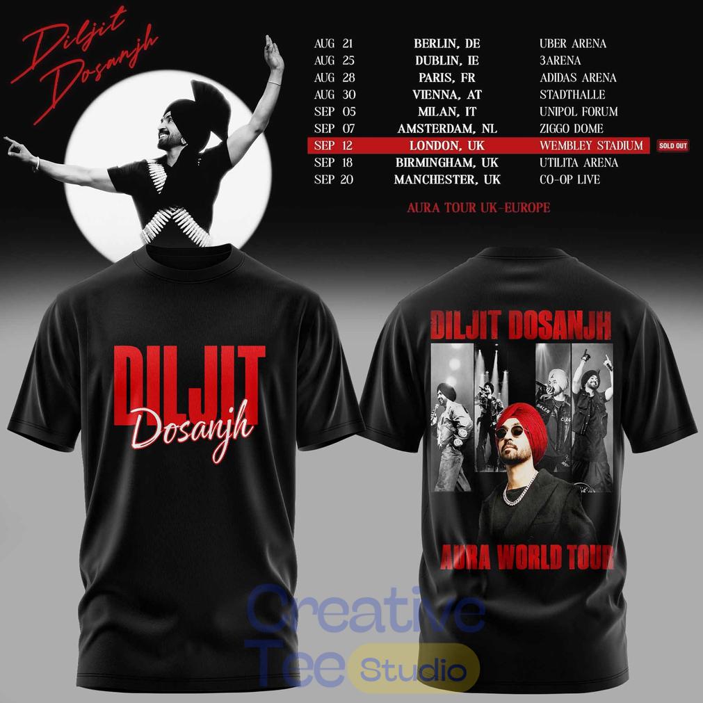 Diljit Dosanjh Aura World Tour ’26 – Europe & UK Edition Special Edition Tee Hoodie