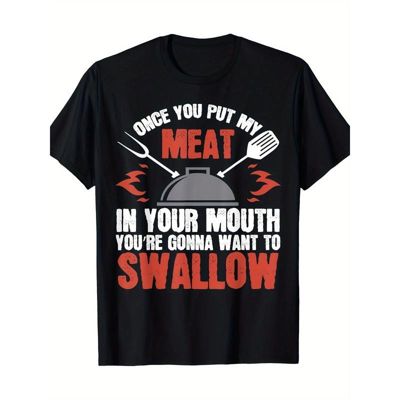 Dirty Adult Gift T-Shirt Meat In Your Mouth BBQ Joke Tee T-Shirt - 220g made in usa Hoodie, Sweatshirt | TeeBloomCo.com