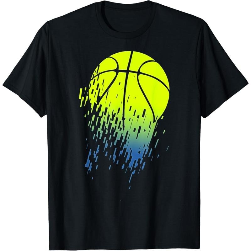 Disintegrating Neon Green Basketball Urban Graphic T-Shirt made in usa Hoodie, Sweatshirt | TeeBloomCo.com