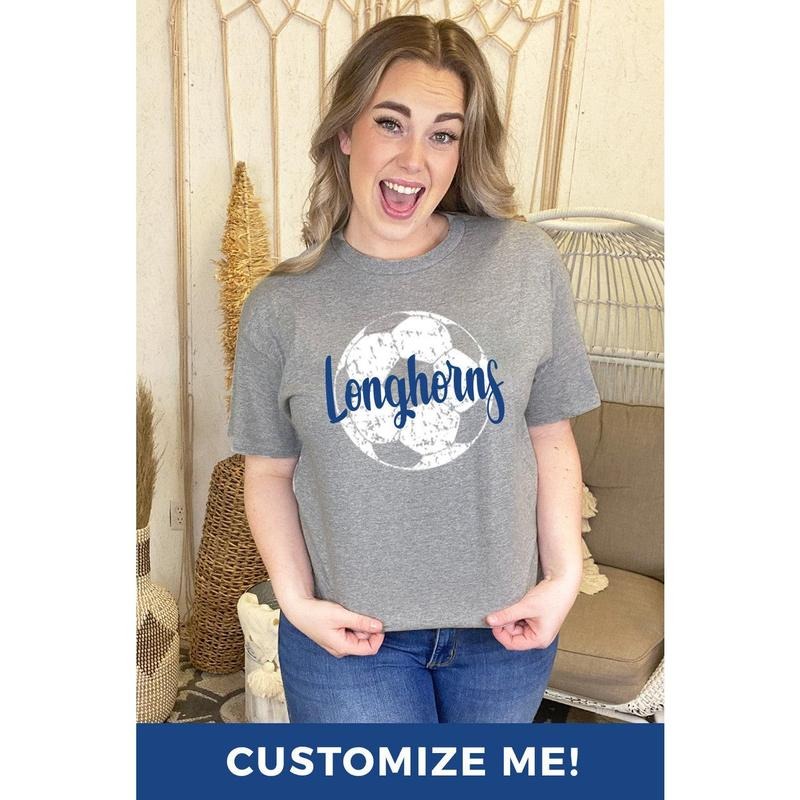 Distressed Soccer with Personalization T-Shirt Hoodie, Sweatshirt | TeeBloomCo.com
