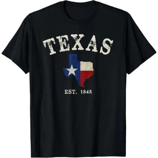Distressed Texas State Flag Map T-Shirt Made in USA Hoodie, Sweatshirt | TeeBloomCo.com