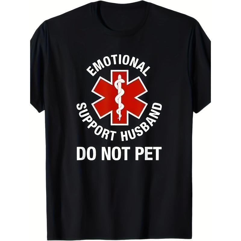 Do Not Pet Emotional Support Husband Funny T-shirt -220g100% Cotton T-shirt made in usa Hoodie, Sweatshirt | TeeBloomCo.com