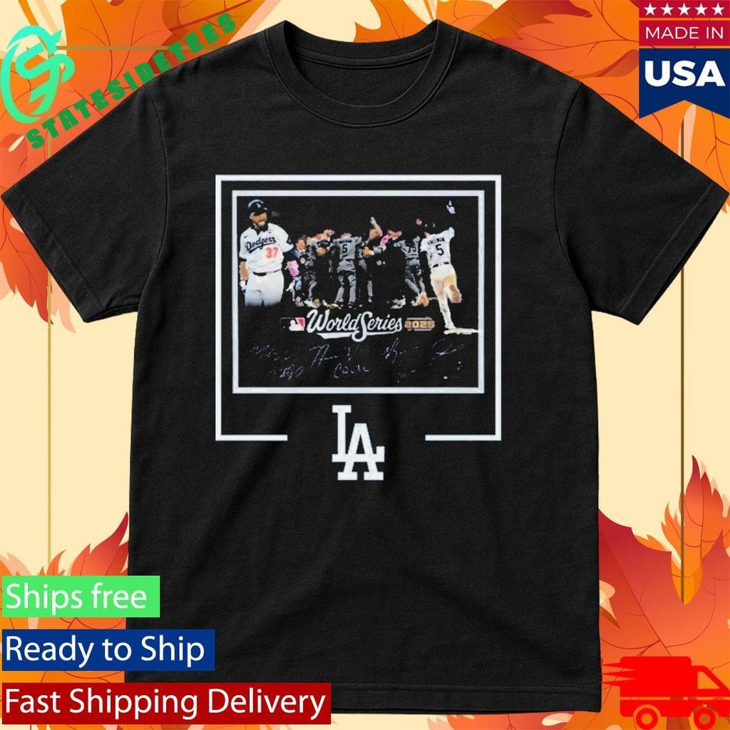 Dodgers Autographed World Series Signatures Shirt