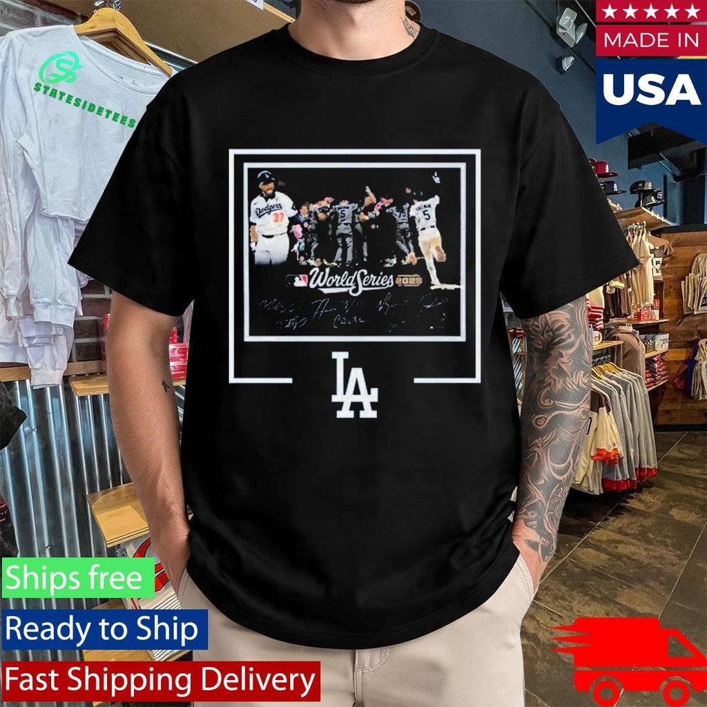 Dodgers Autographed World Series Signatures Shirt