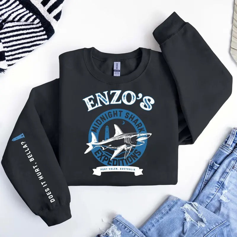 Does It Hurt - H.D Carlton Enzo's Shark Encounters Sweatshirt and Hoodie, Dark Romance Sweatshirt, Book Lover Gift, Smut...