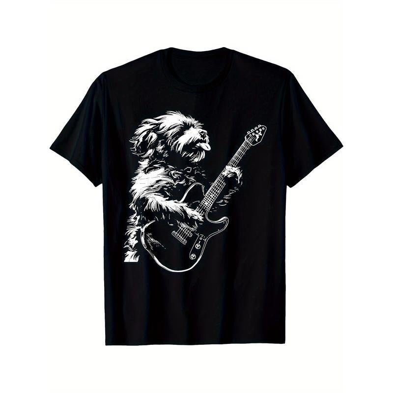 Dog Guitarist Guitar- Cavapoo Dad Mom T-Shirt, Men's T-shirts  made in usa Hoodie, Sweatshirt | TeeBloomCo.com