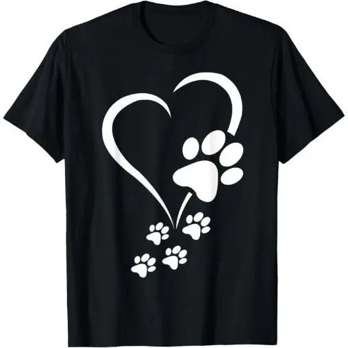 Dog Paw Heart Baby Dogs - Dog Paws Hearts Dog Paw Print T-Shirt Made in USA Hoodie, Sweatshirt | TeeBloomCo.com