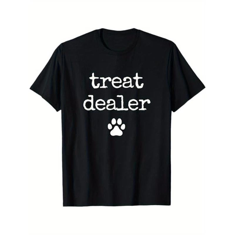 Dog Treat Dealer Funny Humor Dog Owner Dog Treats Dog Lover T-Shirt, Cotton, Gifts for Men Dad Husband Grandpa Made in...