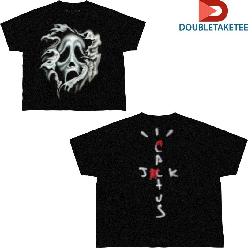 Don Toliver x Scream x Cactus Jack Airbrush Ghostface T-shirts