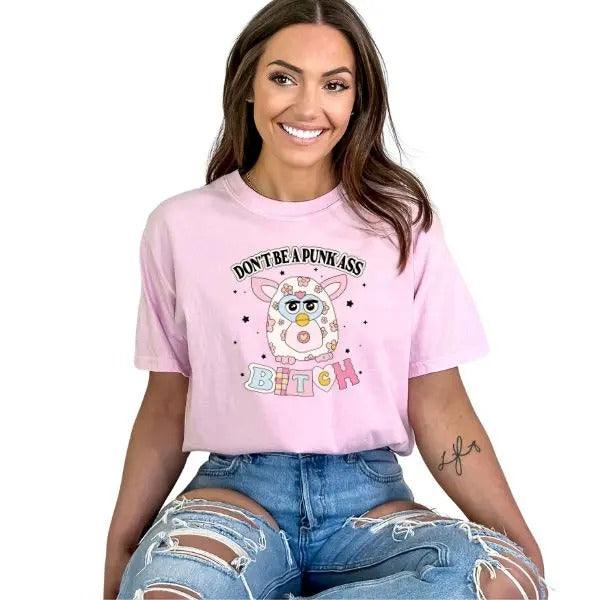 Don't Be A Punkass Bi%ch Casual Cotton T Shirt for Women - Adult Humor Shirt - Offensive Cussing Shirt, Funny Shirt,...