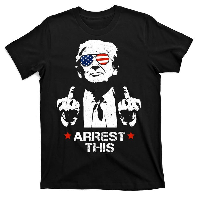 Donald Trump Arrest This Funny 2024 Election T-Shirt Menswear Top Hoodie, Sweatshirt | TeeBloomCo.com