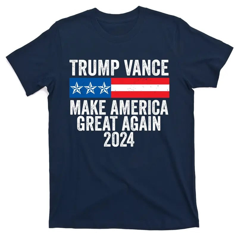 Donald Trump JD Vance 2024 Make America Great Again USA Election T-Shirt Hoodie, Sweatshirt | TeeBloomCo.com