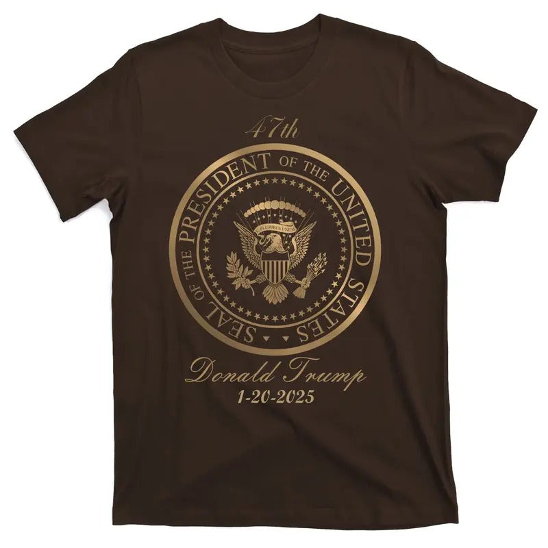 Donald Trump Official Gold Seal 47th President of The United States of America T-Shirt Hoodie, Sweatshirt | TeeBloomCo.com