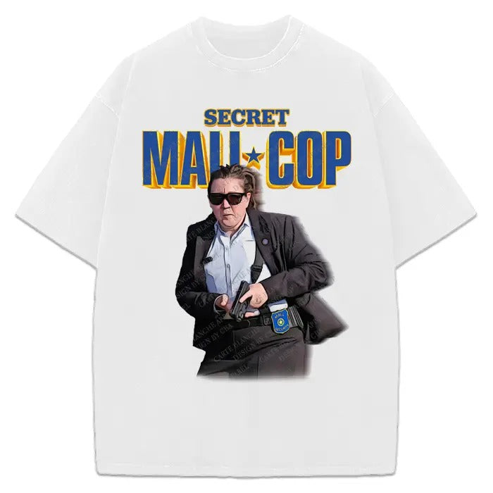 Donald Trump Secret Mall Cop Agent Parody President 2024 Custom Graphic T-Shirt Crewneck Cotton Hoodie, Sweatshirt