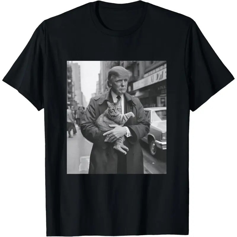 Donald Trump and Cat in NYC T-Shirt made in usa Hoodie, Sweatshirt | TeeBloomCo.com
