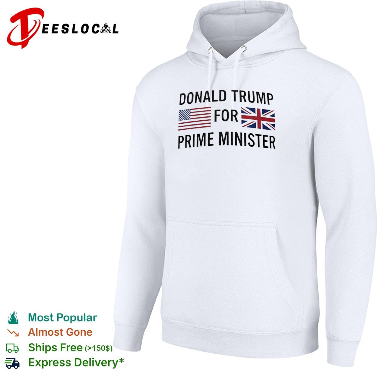 Donald Trump for Prime Minister US and UK Flags Shirt