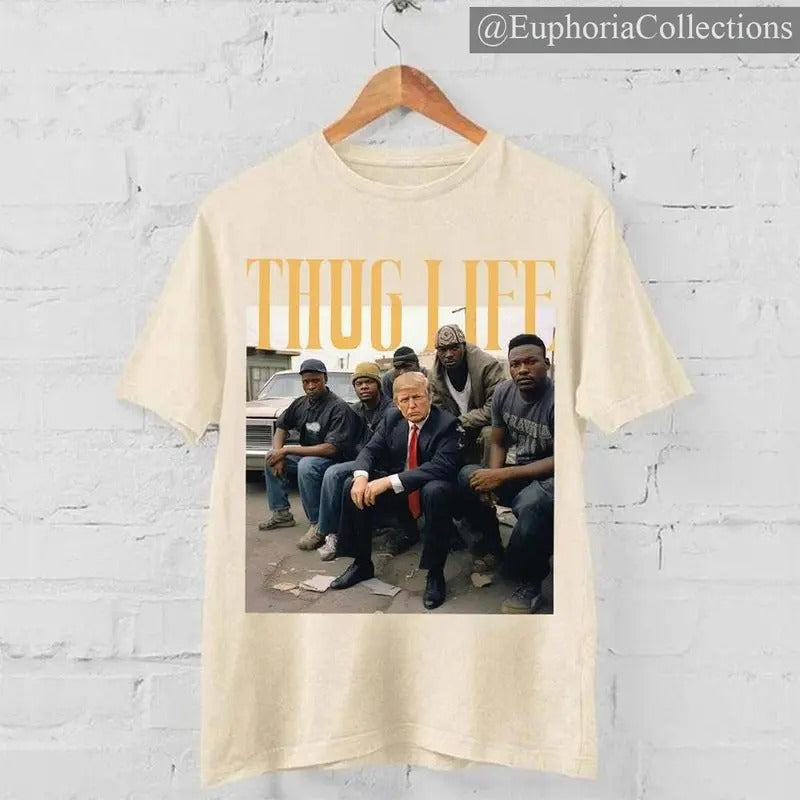 #Donald.Trump Thug Life T-Shirt, Viral Thug Life #Trump T-Shirt, Sarcastic #Donald.Trump Tee , Global Trending Outfits...