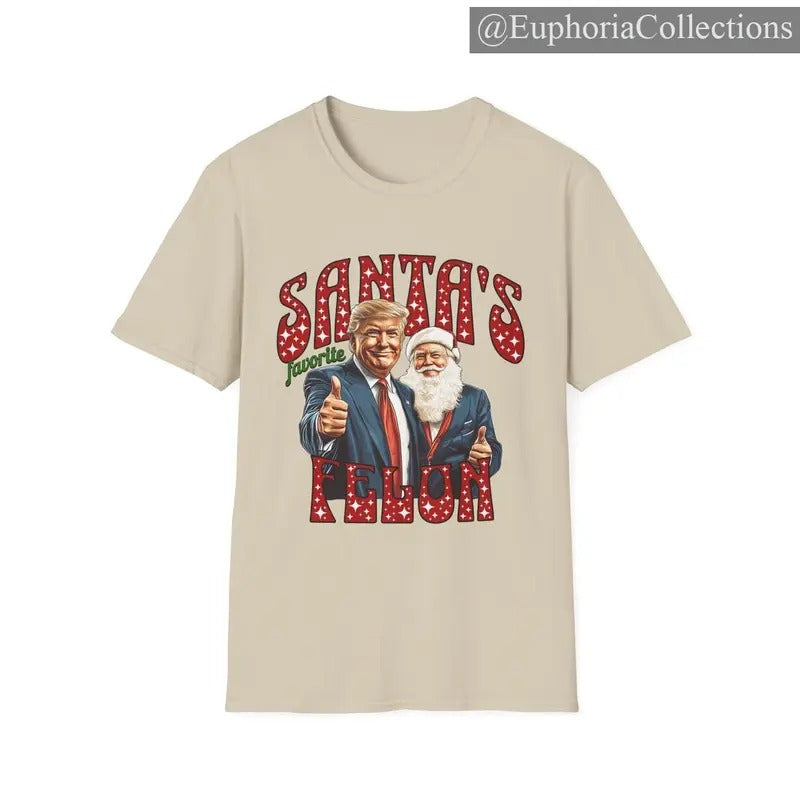 #Donald.Trump Christmas Santa's Felon T-Shirt, Sweatshirt, Hoodie, Republican Conservative Christian MAGA, Political...