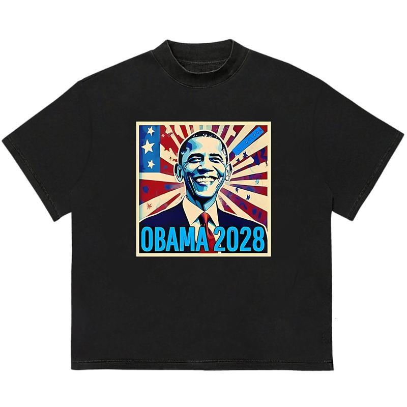 Donkconnects Obama 2028 T-Shirt Unisex Retro Graphic Tee Soft Cotton Fabric Hoodie, Sweatshirt | TeeBloomCo.com