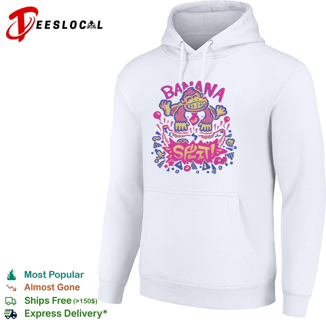 Donkey Kong Nintendo Banana Split Pop Culture Themed Retro Gaming Character shirt