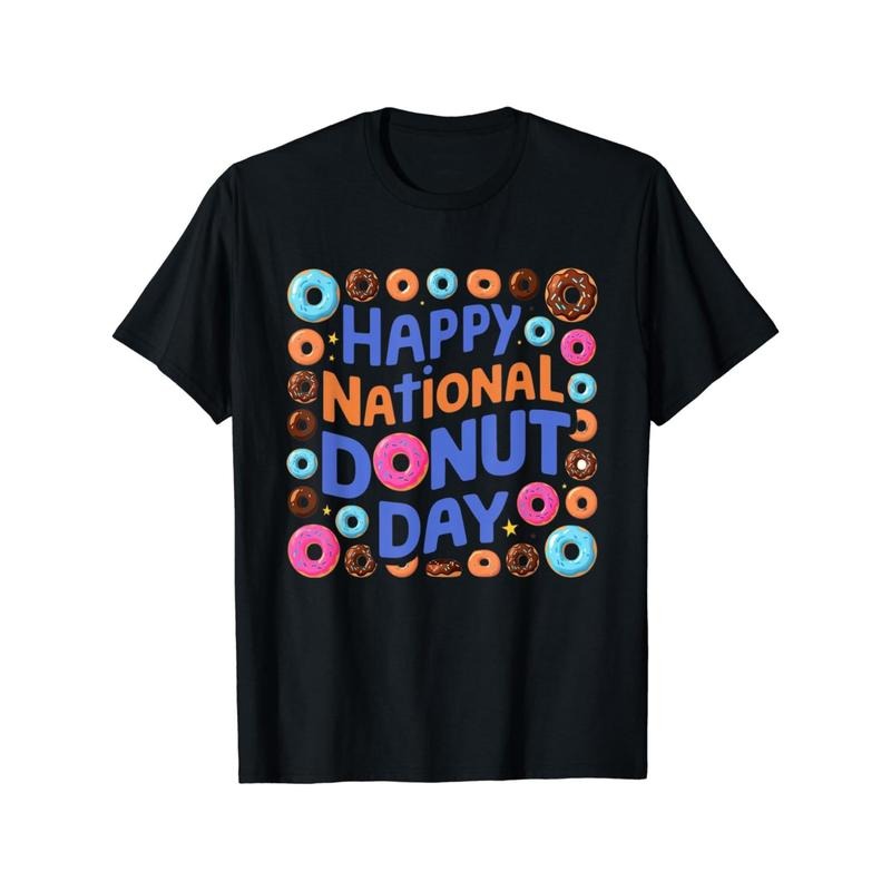 Donut Dreams Men's T-Shirt - Soft Cotton, Casual Fit, Round Neck, Short Sleeve with Unique Donut Print Design