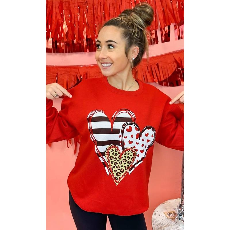 Doodle Heart Valentine Sweatshirt T-Shirts, Hoodie | TeeBloomCo.com