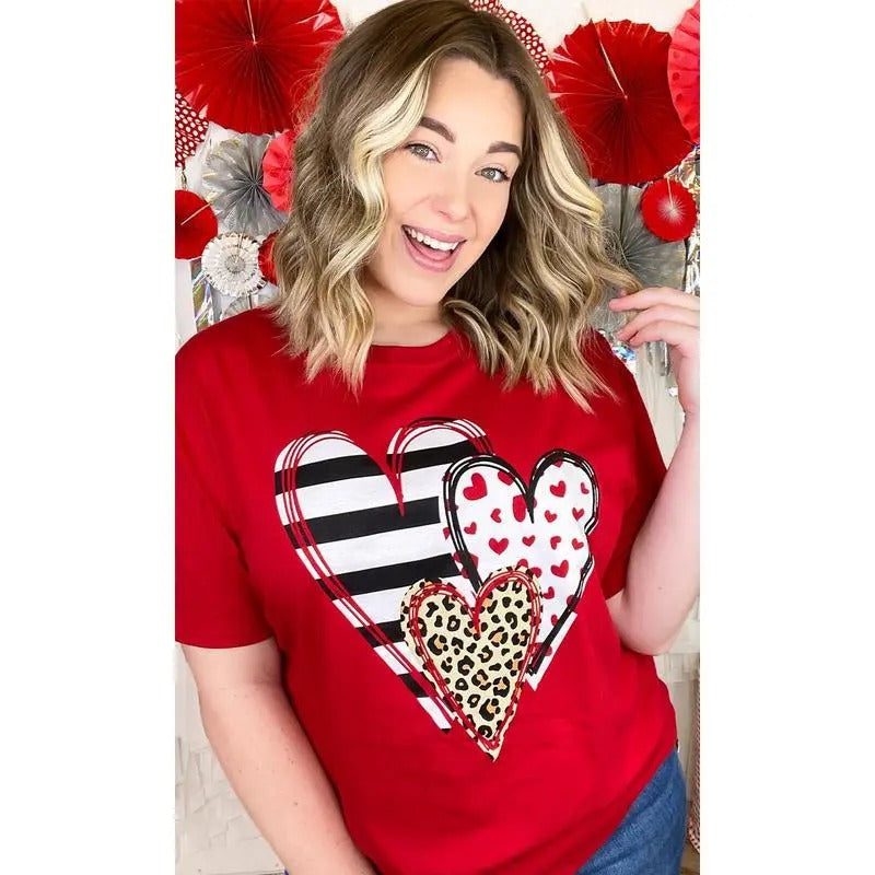 Doodle Hearts Valentine Shirt, Valentine day Sweatshirt, Hearts Shirt, For Women, For Men Hoodie | TeeBloomCo.com