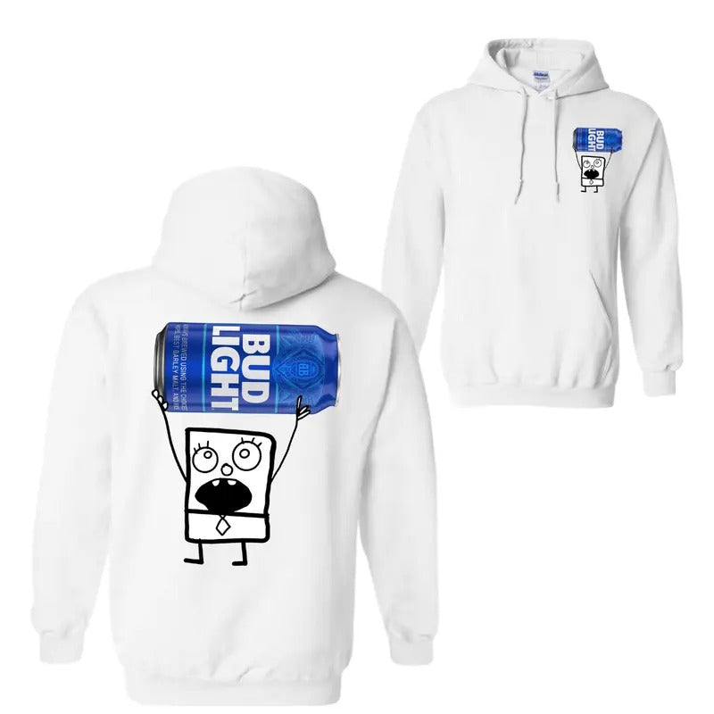Doodlebob Bud Light Essential 2 Sided T-Shirt Sweatshirt Hoodie, For Men And Women, Trendy Shirt | TeeBloomCo.com
