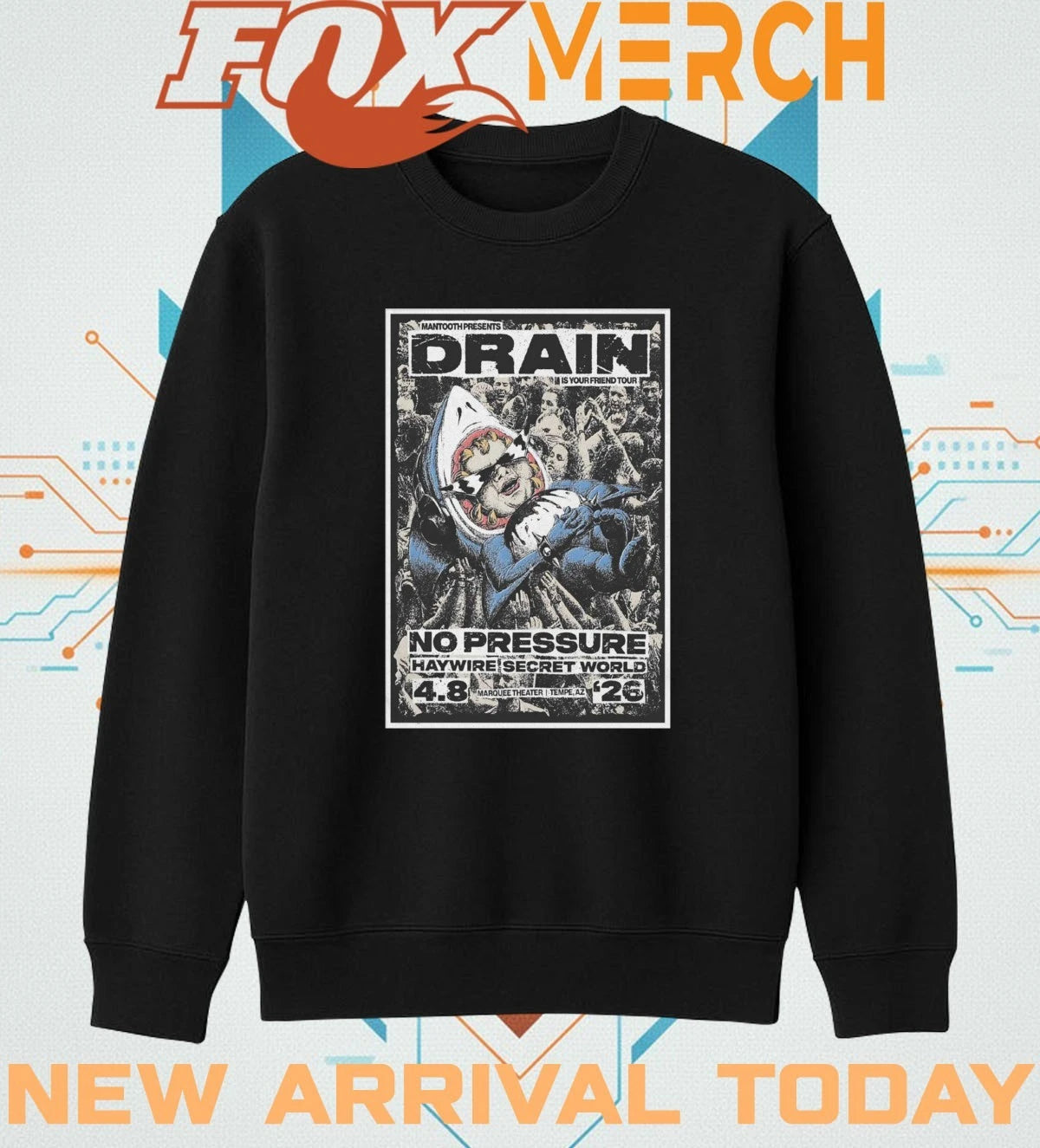 Drain Marquee Theatre In Tempe AZ apr 8 2026 poster t-shirt