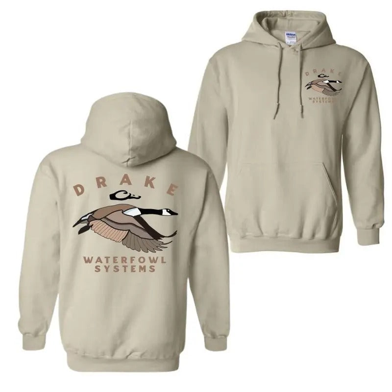 Drake Waterflow Systems Duck Hunt 2 Sides Unisex Hoodie - Sweater - T-shirt Sweatshirt | TeeBloomCo.com