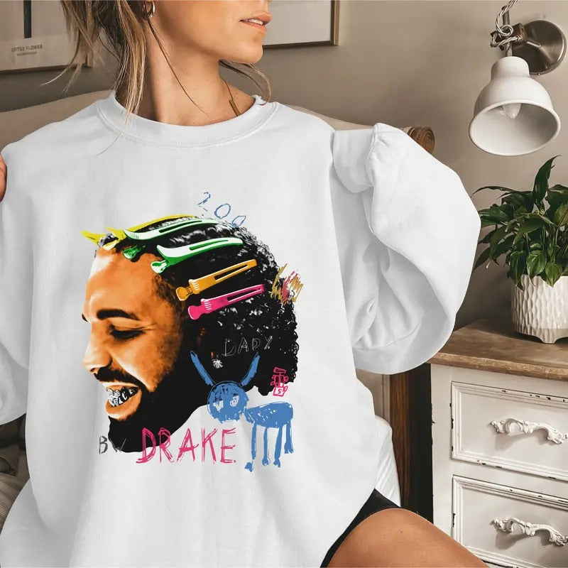 Drakeee For All The Dogs Big Face Rap Sweatshirt T-Shirts, Hoodie | TeeBloomCo.com
