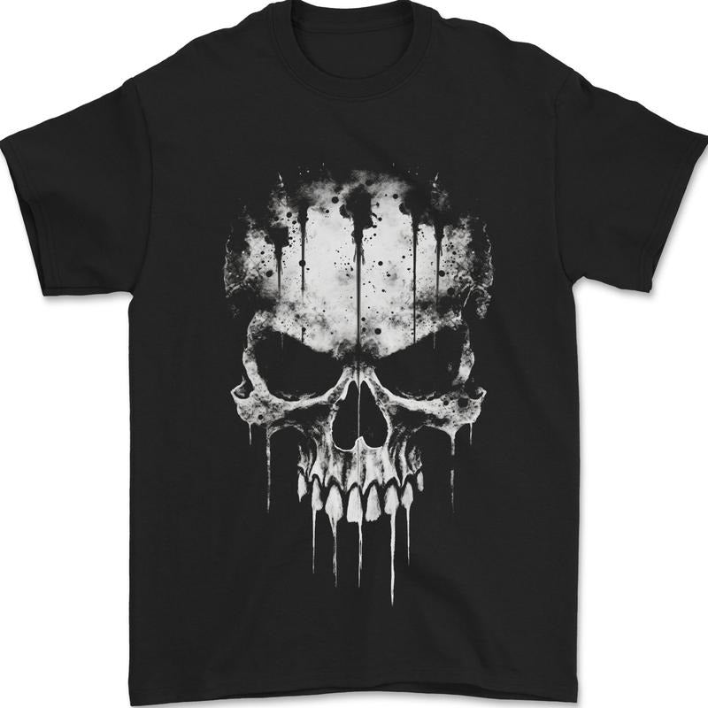 Dripping With Evil Skull Goth Gothic Heavy Metal Mens T-Shirt Cotton Made in USA Hoodie, Sweatshirt | TeeBloomCo.com