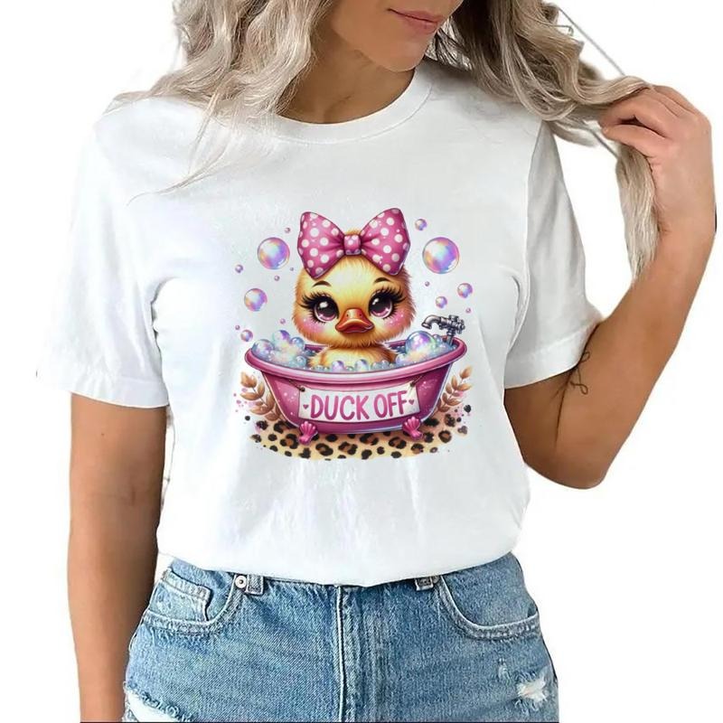 Duck Off Rubber Duck T-Shirt Funny Duck With Bow Sweatshirt Hoodie Unisex Cotton Top | TeeBloomCo.com
