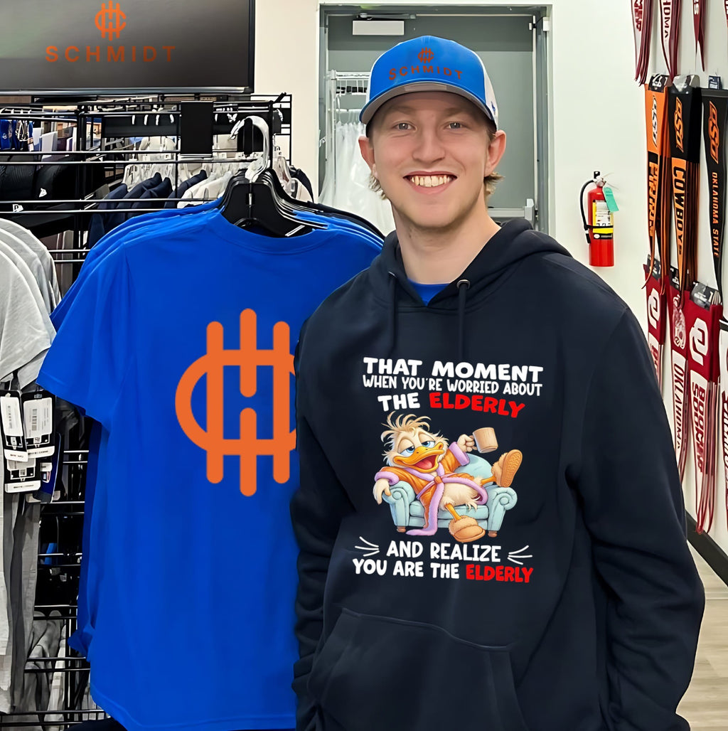 Duck that moment when you’re worried about the elderly and realize you are the elderly shirt