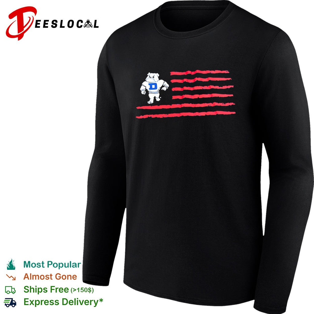 Duke Blue Devils Bulldogs Mascot Flag Logo shirt