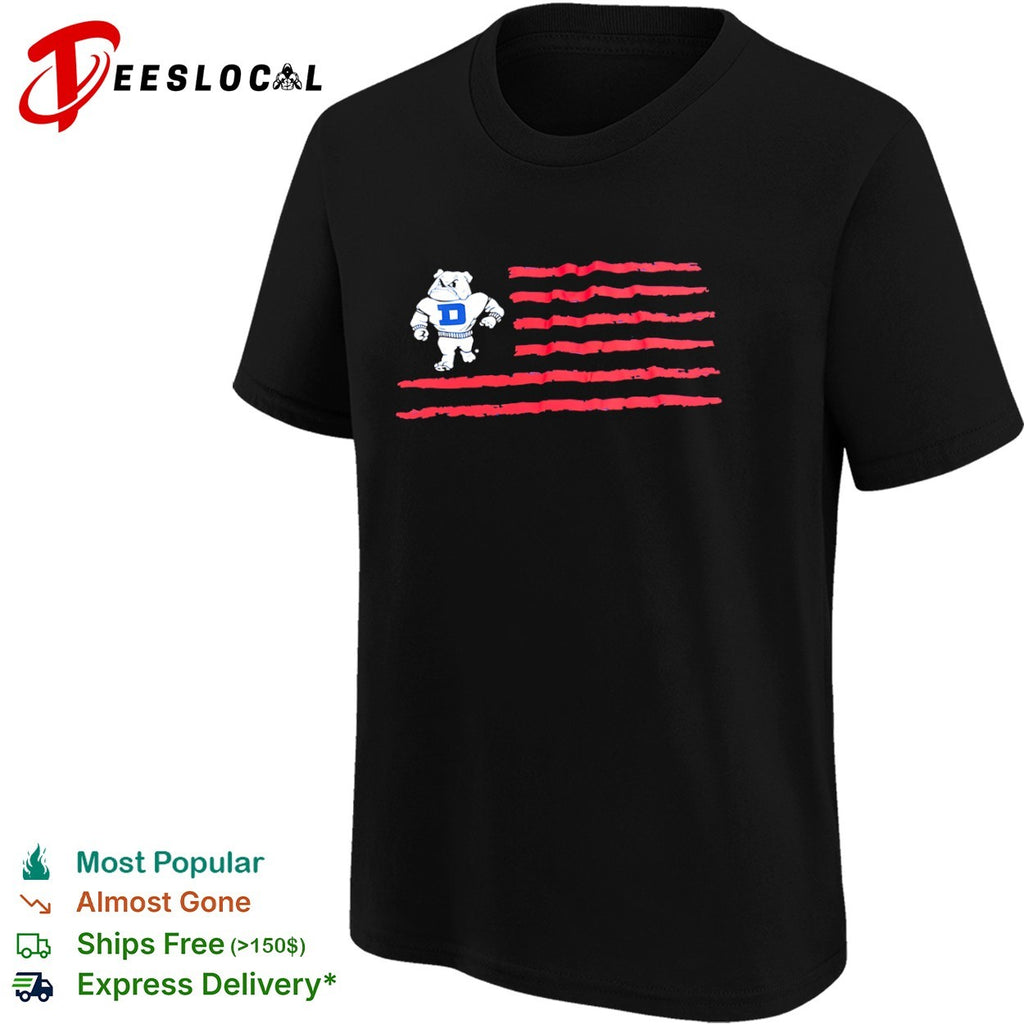 Duke Blue Devils Bulldogs Mascot Flag Logo shirt