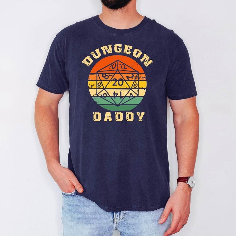 Dungeon Daddy TShirt , Dnd Dungeon Dad Shirt , Fathers Day Gift TShirt, Bday Or Xmas Gift , Dungeons And Dragons Clothing...