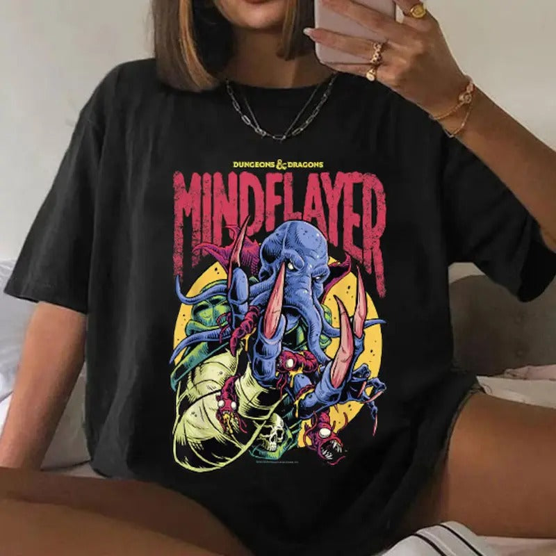 Dungeons & Dragons Mindflayer Logo T-Shirt, Mind Flayer Baldur's Gate 3 Fan Sweatshirt, Minthara And Boo Womenswear Tee,...