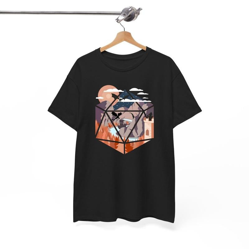 Dungeons And Dragons Present D20 Rpg Dice D20 Scene Shirt Dnd Dungeon Dad Shirt Dungeon Master Roleplay D&D Fathers Day...