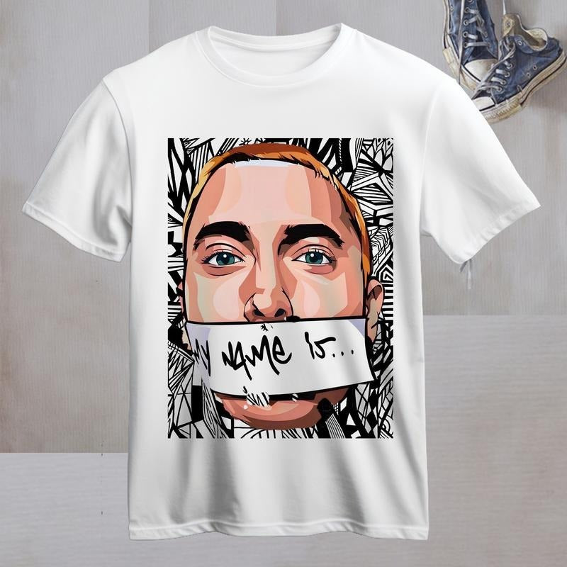 E.M.I.N.E.M What Is My Name T Shirt, Rap God Music Shirt, Vintage Graphic Tee, Retro Rapper Merch, Streetwear Music Icon...