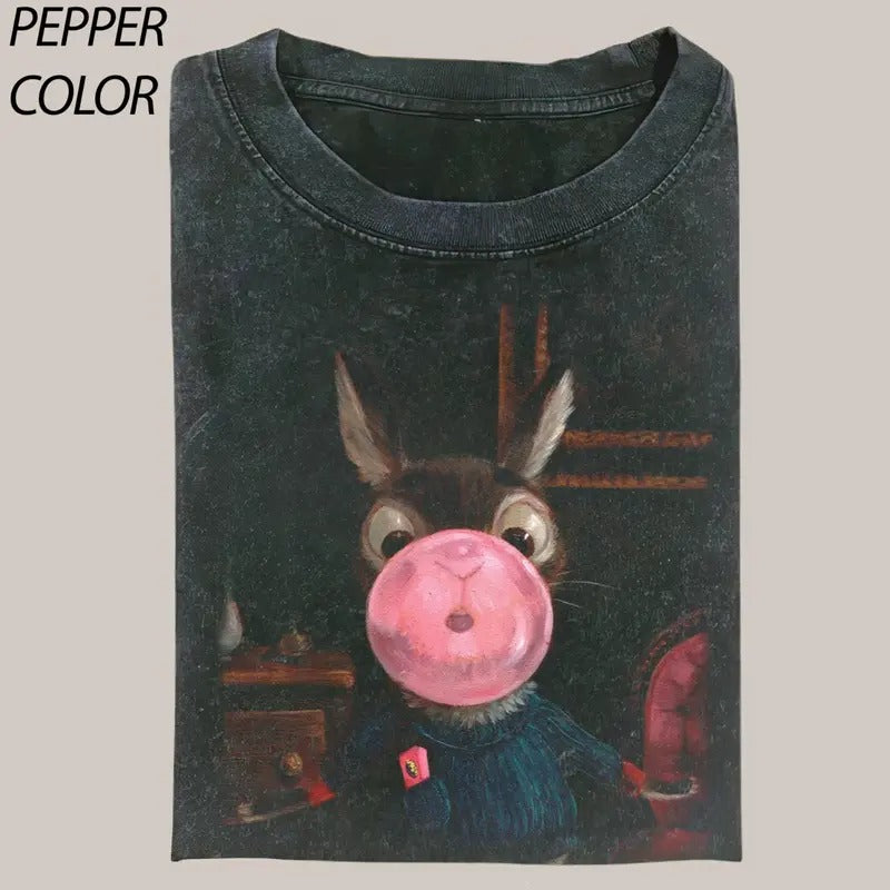 EQFZXCV Alison Friend Painting Art Funny Cute Animals Vintage Graphic Tee, Cat Lover T-shirt, Cat meme gift, meme shirts,...