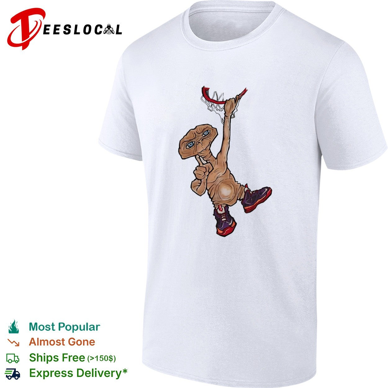 ET Dunking Basketball Movie Character Shirt