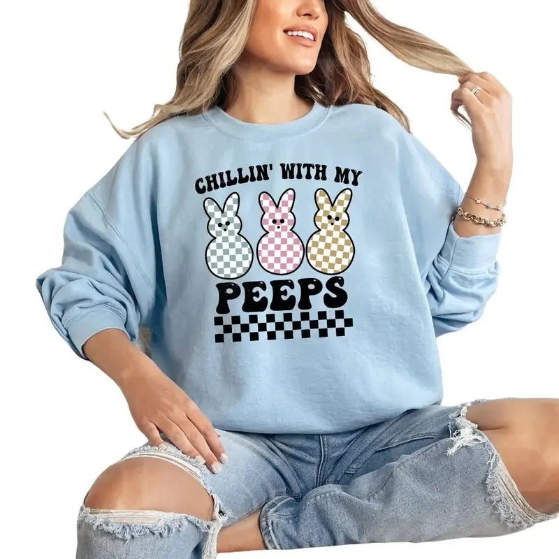Easter Peeps Sweatshirt, Hoodie, T-shirt, Easter Shirt, Cute Easter Gifts, Peeps Shirt | TeeBloomCo.com